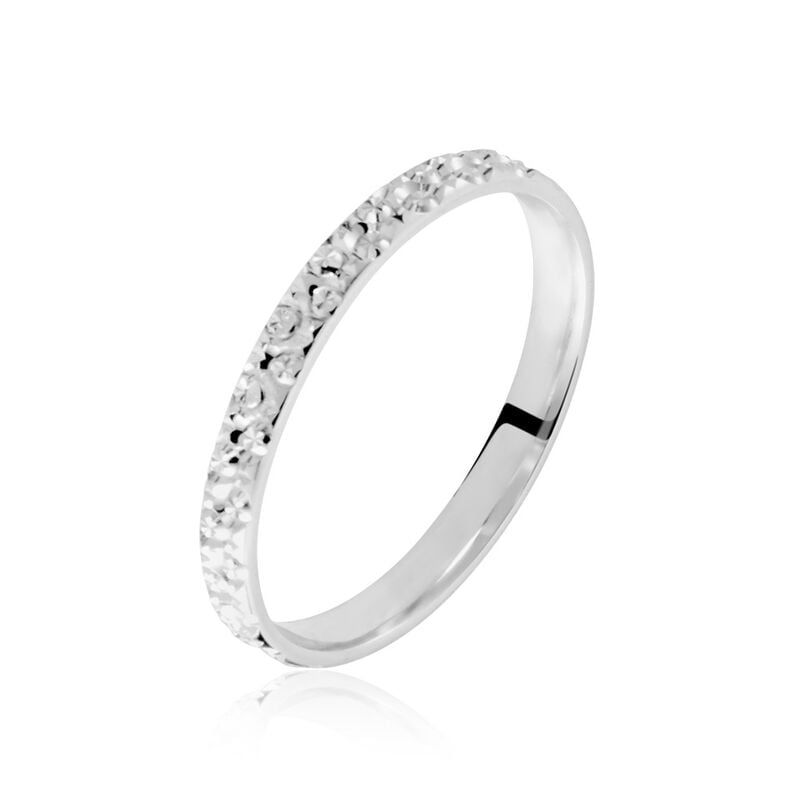 Alliance Fantaisie Diamantee Or Blanc - Spannringe Unisex | OROVIVO
