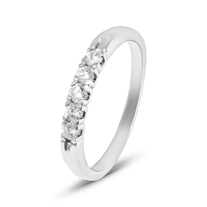 Anello Riviere Firmamenti Oro Bianco Diamante - Spannringe Damen | OROVIVO