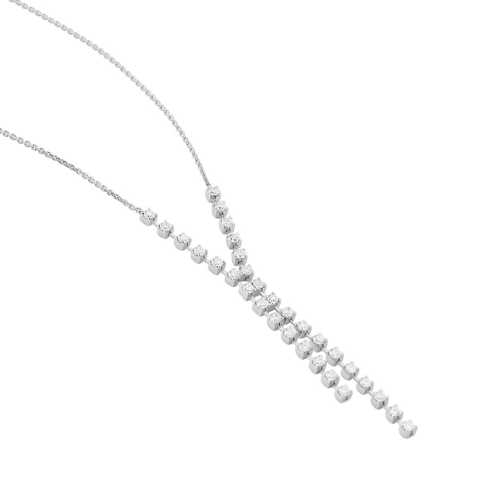 LEAH Damen Collier Weißgold 750 (18 Karat) Diamant Weiß 0,68 ct - Halsketten Damen | OROVIVO