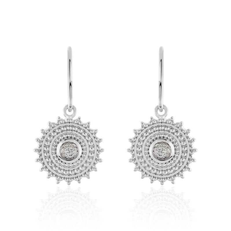 Boucles D'oreilles Argent Rhodie Nyoko Pendantes - Spannringe Damen | OROVIVO
