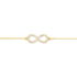 KLOTHILDA Damen Armband Gold 375 (9 Karat) Zirkonia Weiß 0,05 ct Unendlichkeit