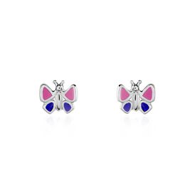 Kinder Ohrstecker Silber 925 Schmetterling Lila - Ohrstecker Kinder | OROVIVO