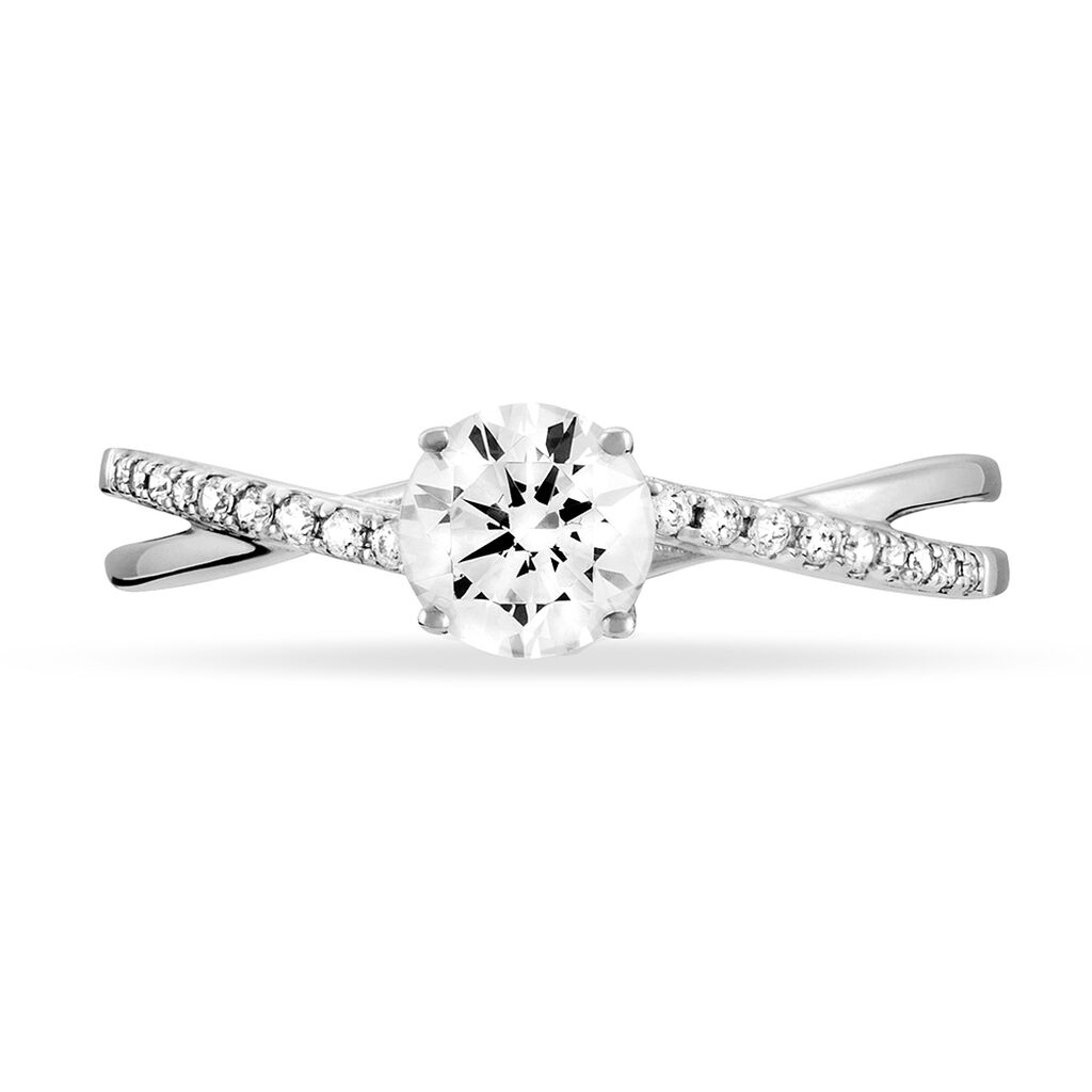 Bague Dana Or Blanc Oxyde De Zirconium - Spannringe Damen | OROVIVO