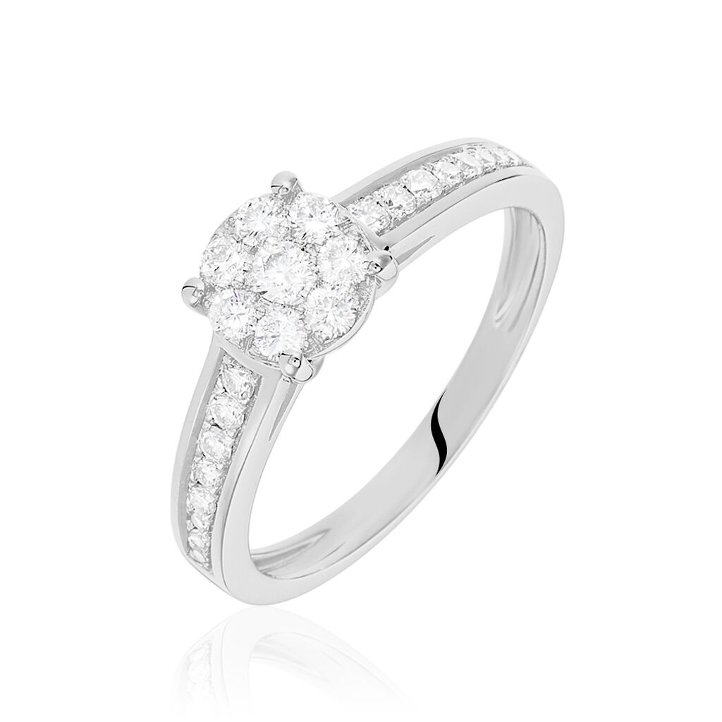 Bague Or Blanc Celia Multipierre Diamant - Spannringe Damen | OROVIVO