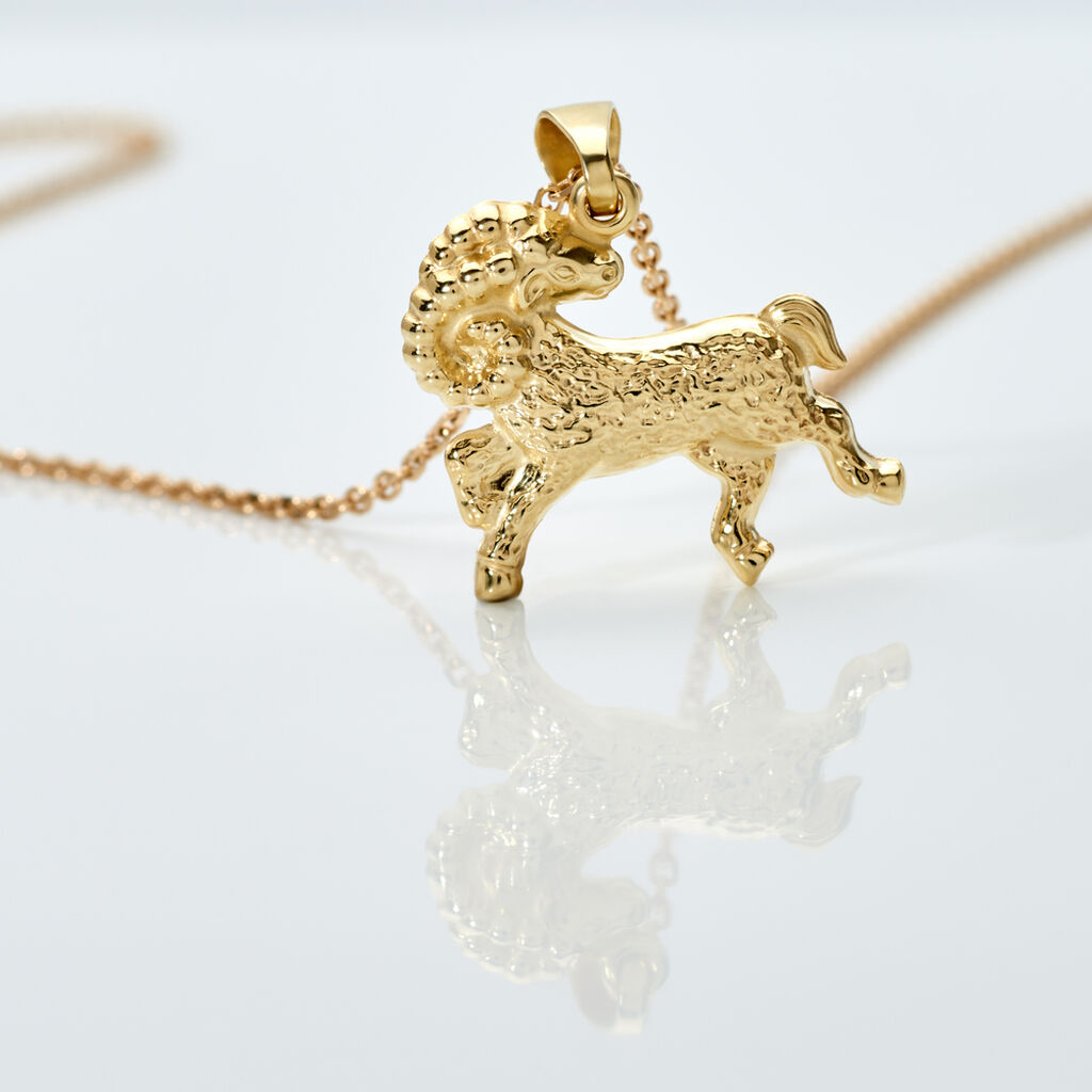 ASTRO Unisex Anh&auml;nger Gold 375 (9 Karat) Sternzeichen-Widder