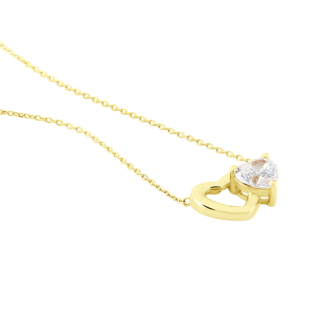 Halskette Gold 375 Zirkonia Herz Minzy - Halsketten Familie | OROVIVO