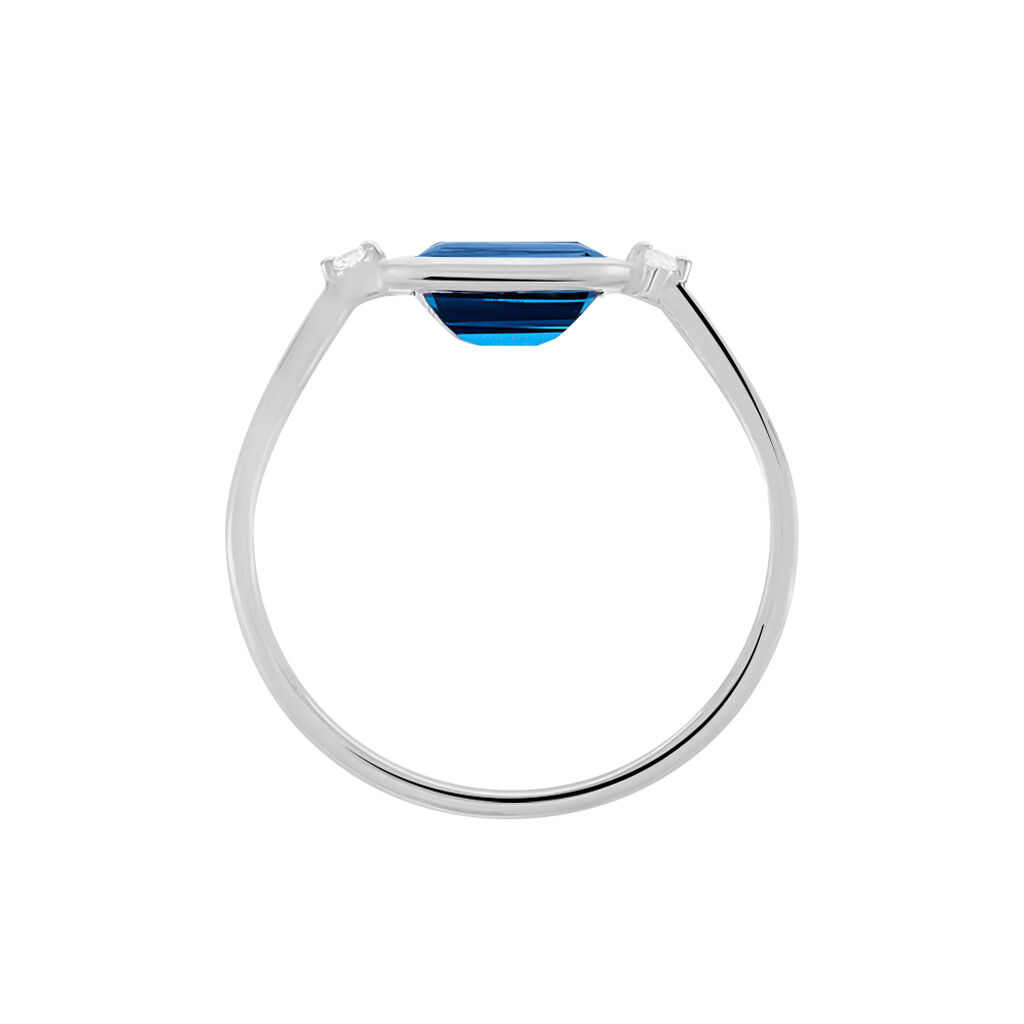 Bague Alwena Or Blanc Topaze Et Oxyde De Zirconium - Spannringe Damen | OROVIVO