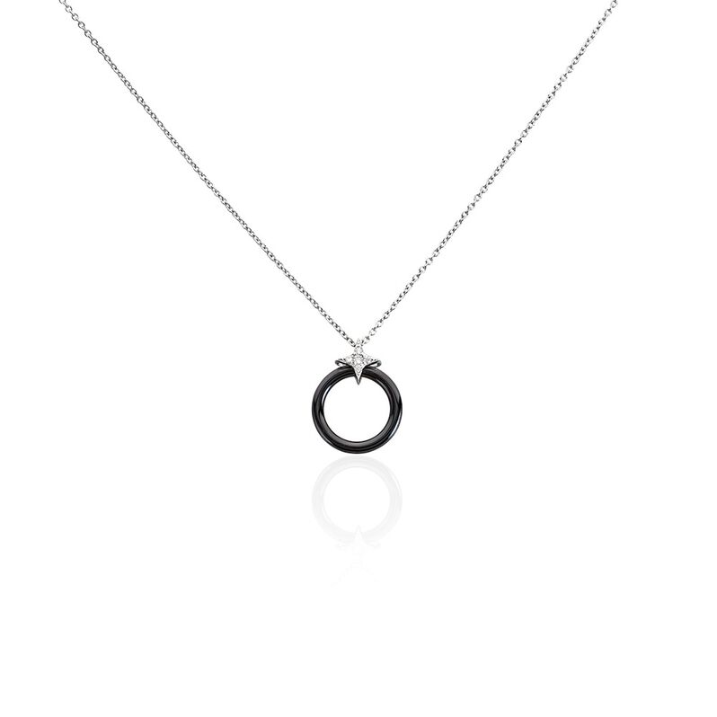 Collier Merelle Argent Weiss Céramique Oxyde De Zirconium - Spannringe Damen | OROVIVO