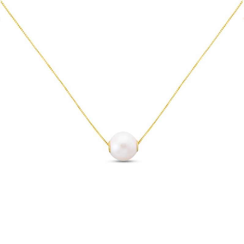 Collana Gabrielle Oro Giallo Perla D'Acqua Dolce - Spannringe Damen | OROVIVO