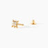 Piercing D'oreille Unitaire Geronimo Or Jaune Oxyde De Zirconium