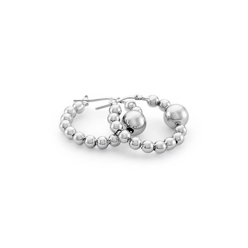 Damen Creolen Silber Silber 925 Geometrisch Bailee 2,5cm 20,00mm - Creolen Damen | OROVIVO