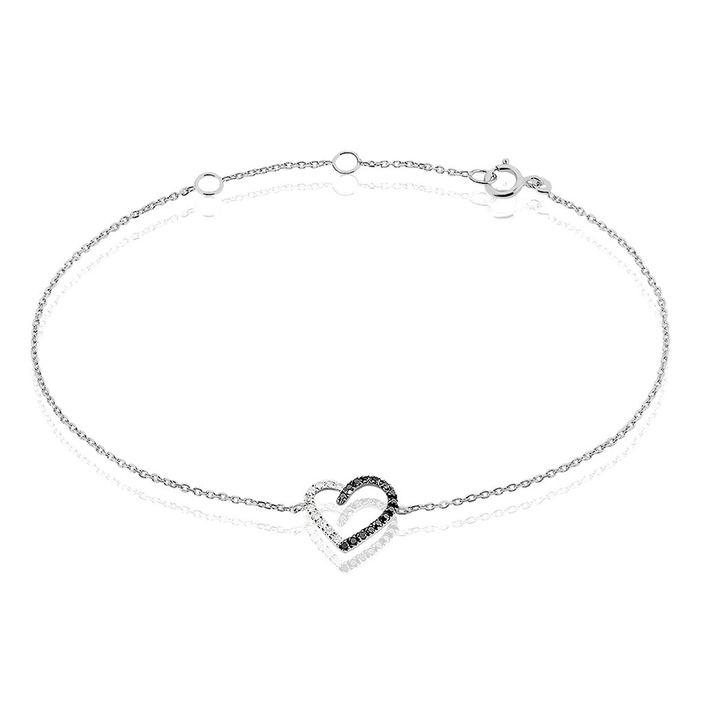 Bracelet Or Weiss Et Diamants Freya - Spannringe Damen | OROVIVO