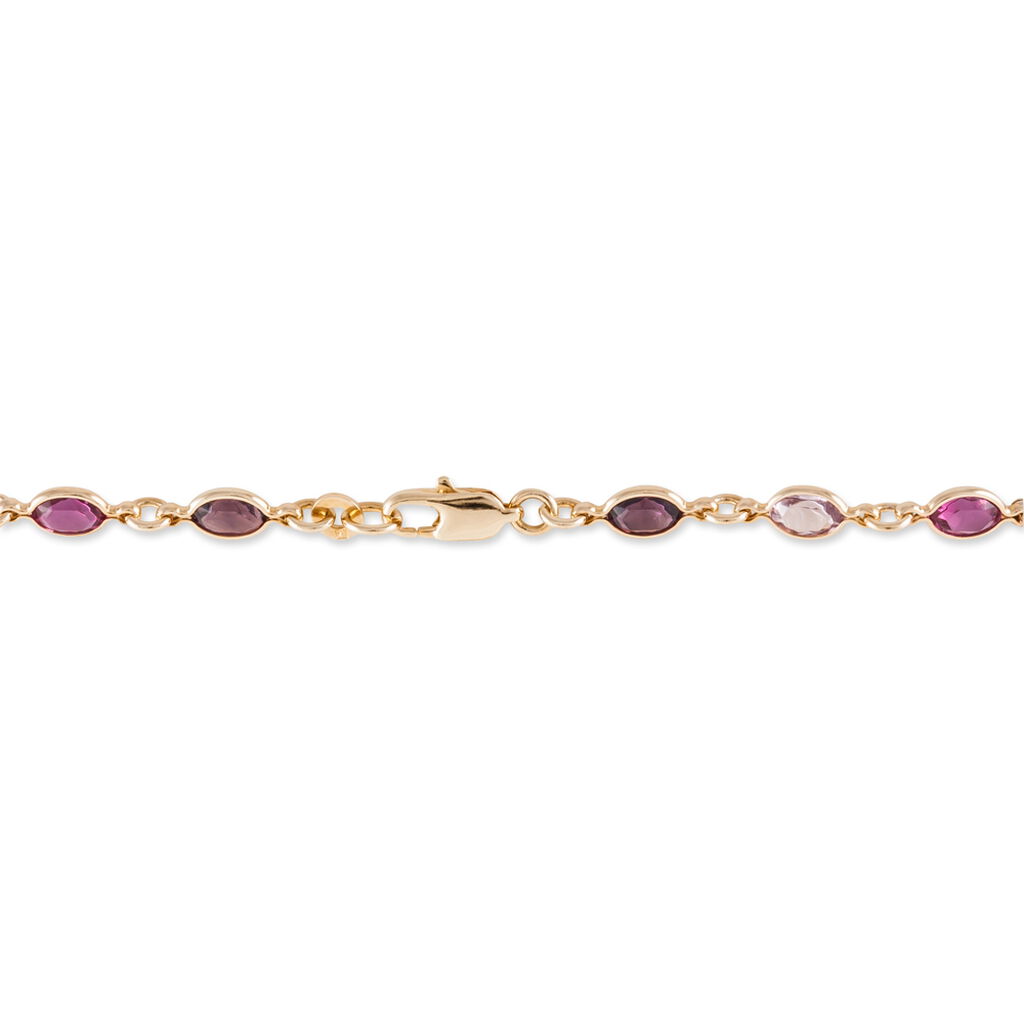 ILVAAE 2 Damen Armband Vergoldet 750 Kristall Ros&eacute;