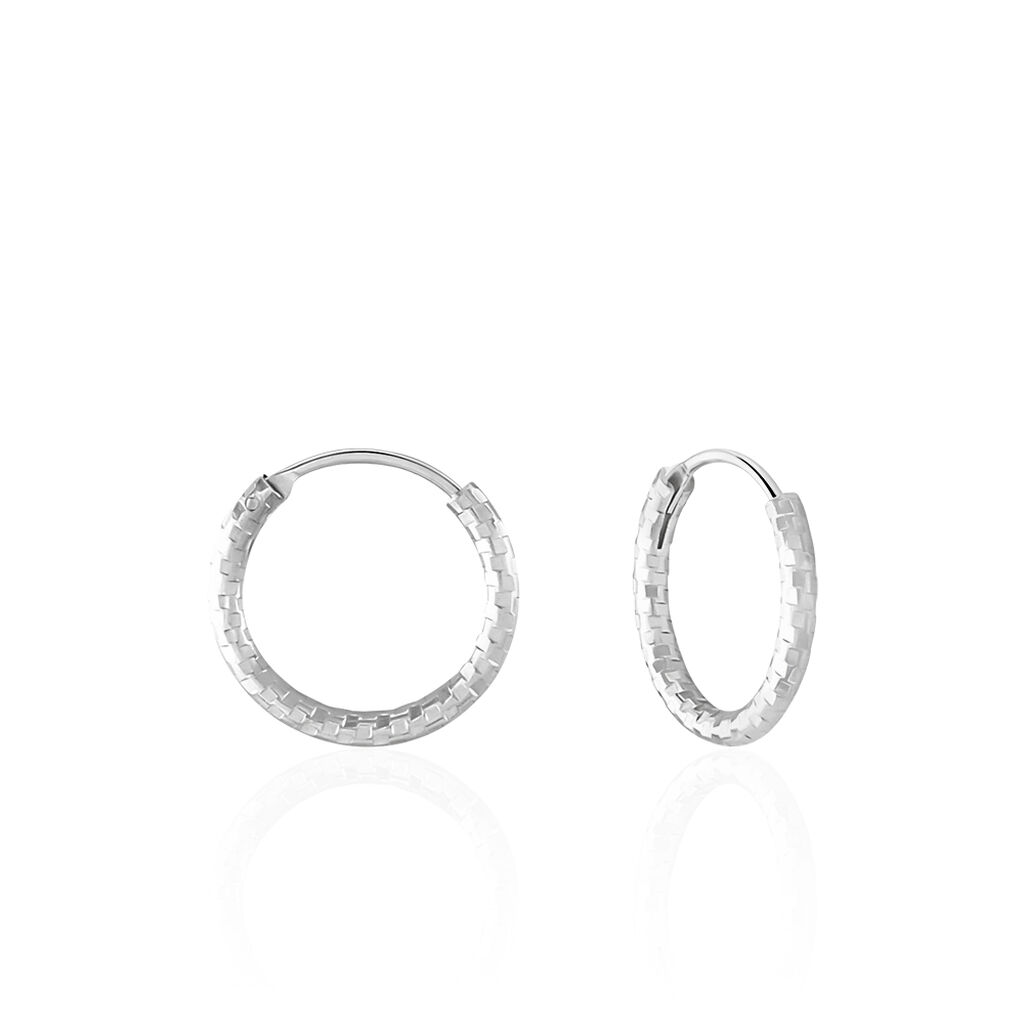 AGATHE DIAM. Damen Creolen Silber 925, Creolen ohne Stein