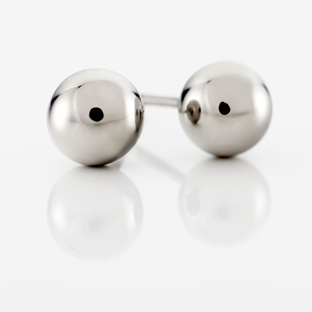 Boucles D'oreilles Puces Acier Boule - Spannringe Damen | OROVIVO