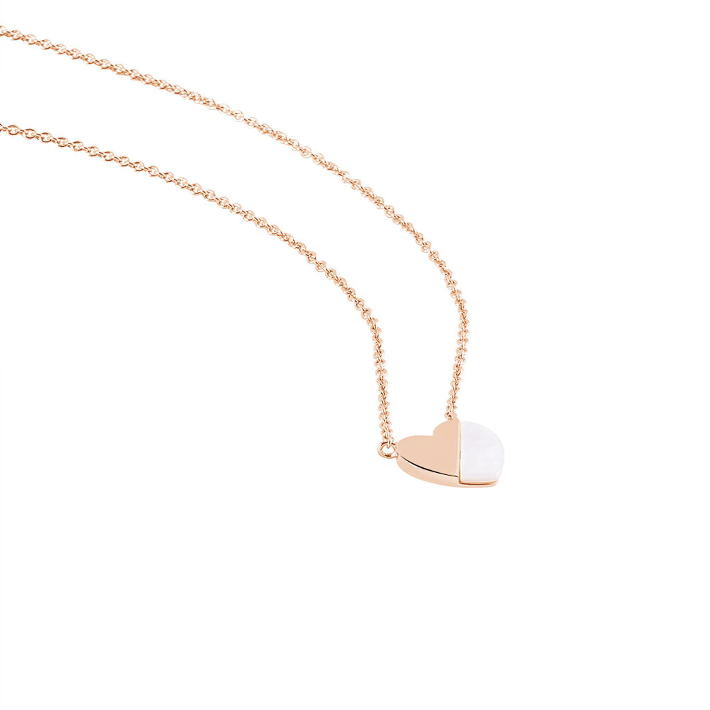 THEA Damen Collier Silber rosevergoldet 925 Perlmutt Perlmutt Herz