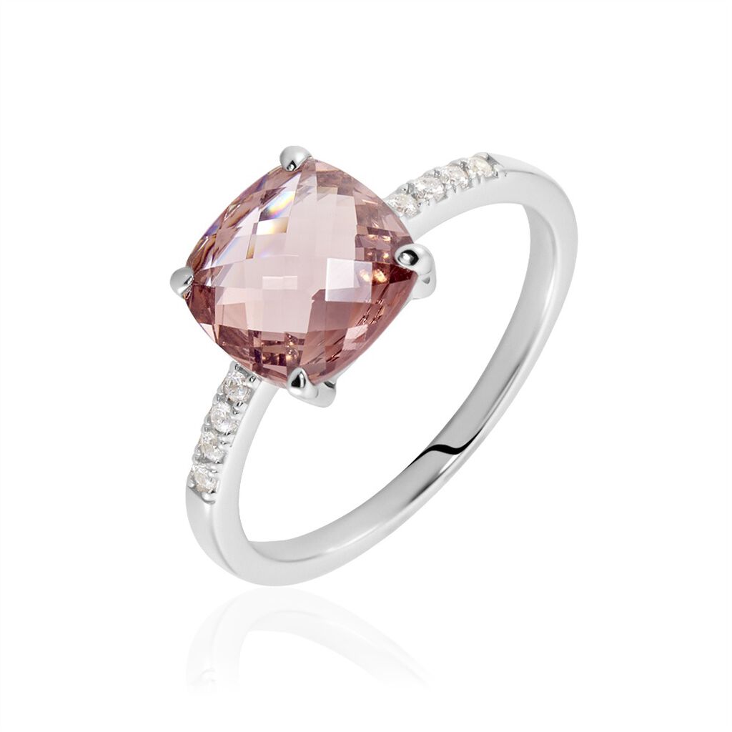Rosi Damen Ring Silber Silber 925 Zirkonia Ros&eacute; Hexagon