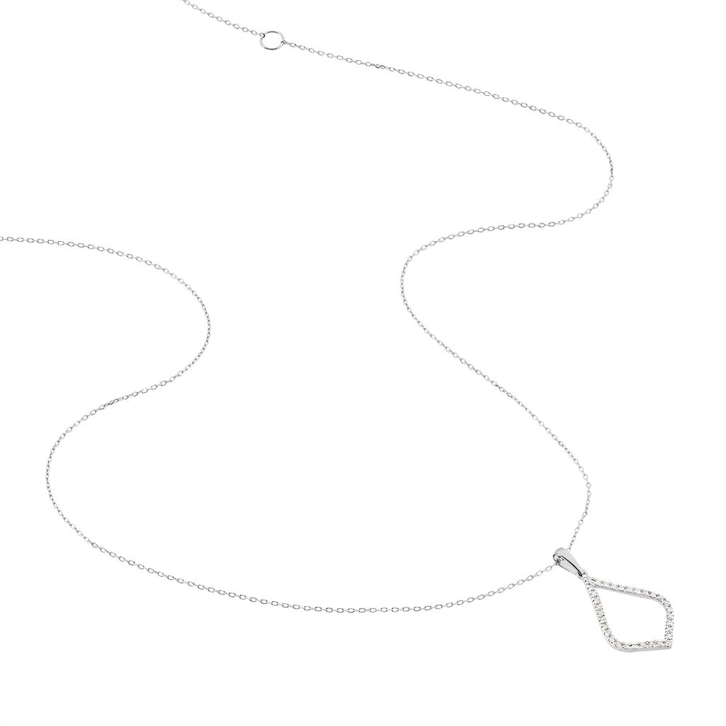 Collier Pola Or Blanc Diamant - Spannringe Damen | OROVIVO