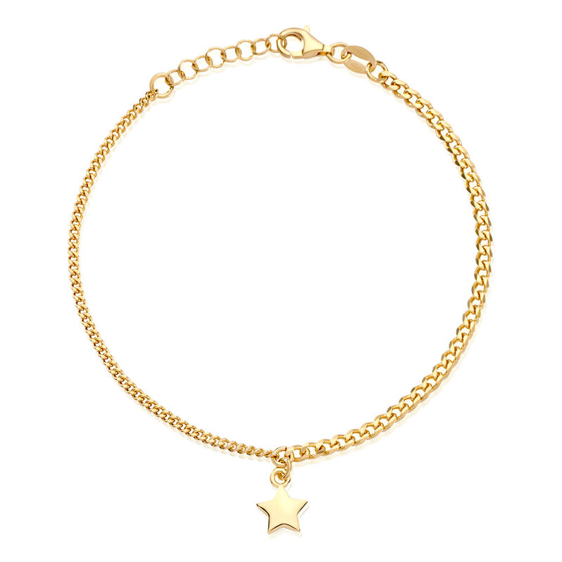 Familie Armband Silber vergoldet 925 Galaxy Kairi 2cm 30mm - Armb&auml;nder mit Anh&auml;nger Familie | OROVIVO