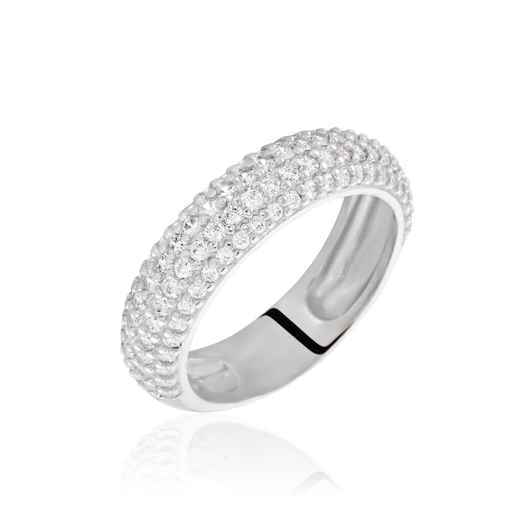 MALA Damen Ring Silber 925 Zirkonia Weiß 1,320 ct B 5,14 mm, Ring mit Stein