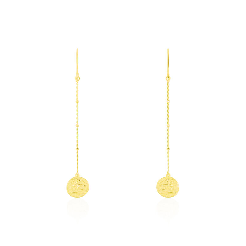 AKSJA Damen Ohrringe Lang Gold 375 (9 Karat) - Ohrhänger Damen | OROVIVO