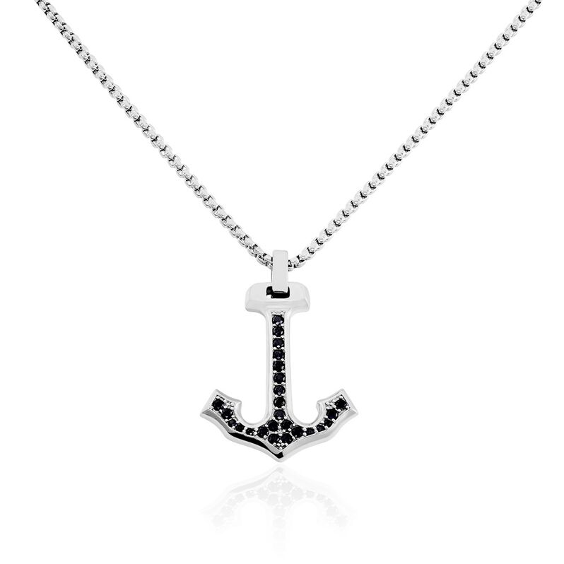 Collier Acier Vieillit Tanagra Oxydes De Zirconium - Spannringe Herren | OROVIVO
