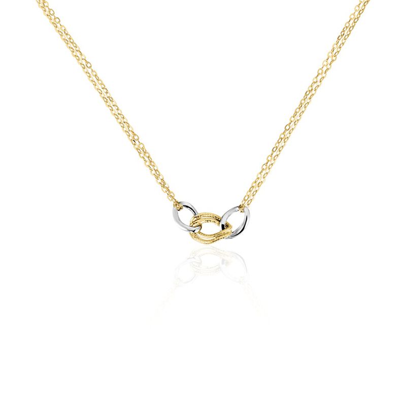 Damen Ankerkette Gold 375 Bicolor  - Halsketten Damen | OROVIVO
