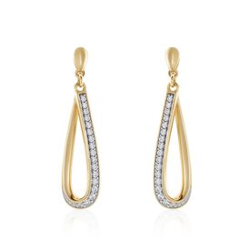 Damen Ohrstecker Lang Messing Gold 750 plattiert   - Ohrstecker lang Damen | OROVIVO