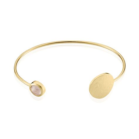Damen Armreif Messing Gold 750 plattiert Quarz - Armreifen Damen | OROVIVO