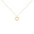 AMBRE Damen Collier Gold 375 (9 Karat) Diamant Weiß 0,17 ct B 16,6 mm