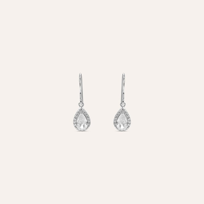 Orecchini Pendenti Punto Luce Silver Elegance Argento Rodiato Cubic Zirconia - Spannringe Damen | OROVIVO