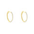 ARYANNA Damen Creolen Gold 375 (9 Karat) Diamant Wei&szlig; 0,12 ct