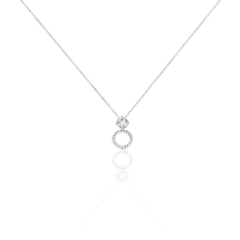 Collier Or Blanc Aimee Et Oxyde - Spannringe Damen | OROVIVO