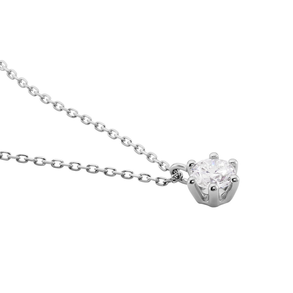 Monopoli Damen Collier Wei&szlig;gold 750 (18 Karat) Diamant Wei&szlig; 0,52 ct