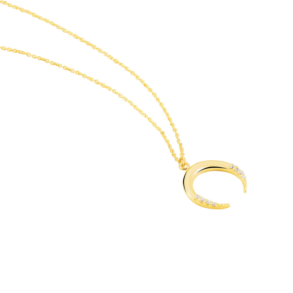 Damen Halskette Gold 375 Zirkonia Mond - Halsketten Damen | OROVIVO