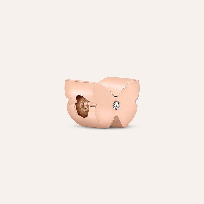 Bead Essential Code Acciaio Rosa Cristallo - Spannringe Damen | OROVIVO