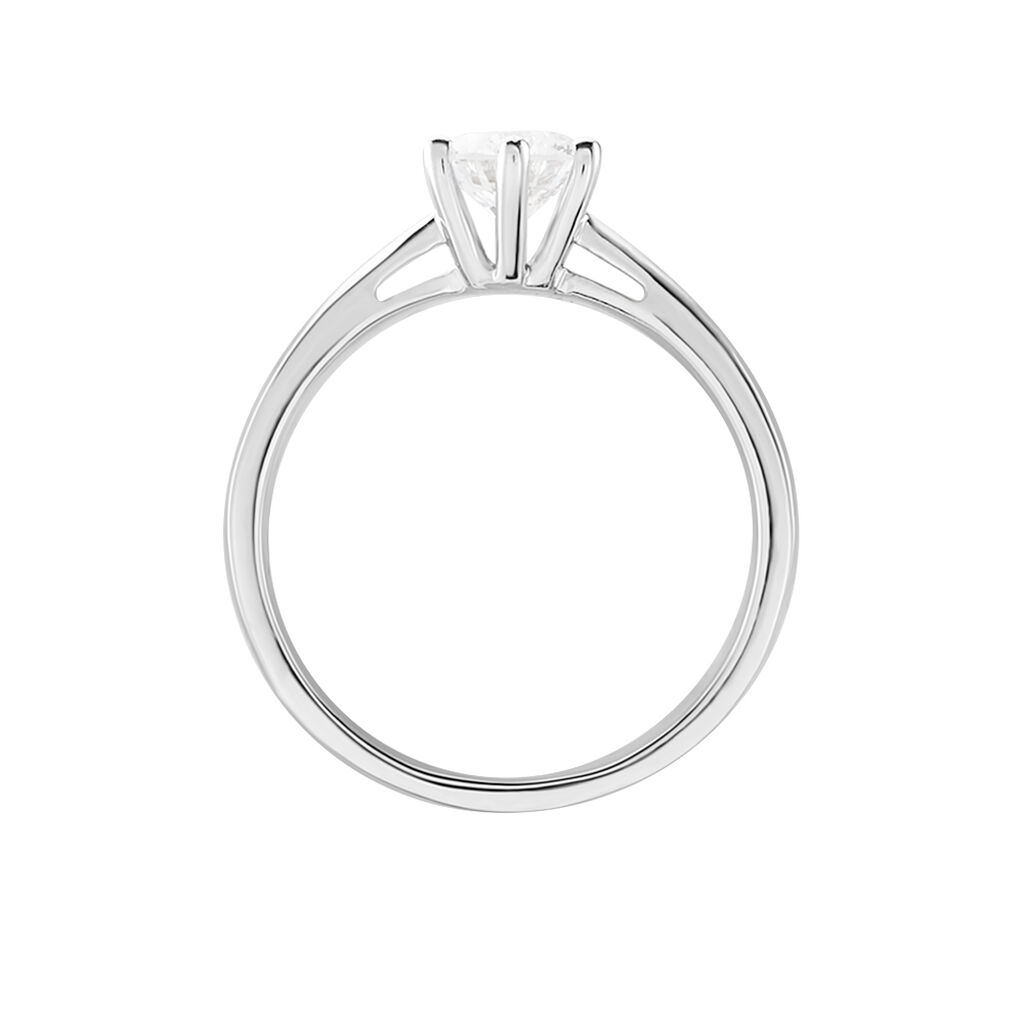 Sonate Damen Ring Wei&szlig;gold 750 (18 Karat) Synthetischer Diamant Wei&szlig; 0,52 ct