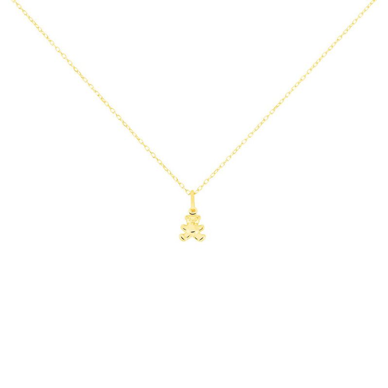 Collana in oro giallo con ciondolo Orsetto - Spannringe Kinder | OROVIVO