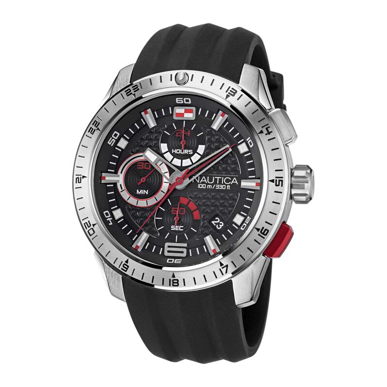 Orologio Cronografo Uomo Nautica Nst 101 Chrono quadrante Nero NAPNSF109 - Spannringe Herren | OROVIVO