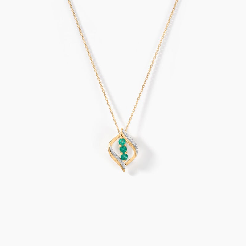 Collier Shahara Or Jaune Emeraude - Spannringe Damen | OROVIVO