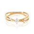 KAYLIE Damen Ring Gold 375 (9 Karat) Synthetischer Diamant Wei&szlig; 0,17 ct