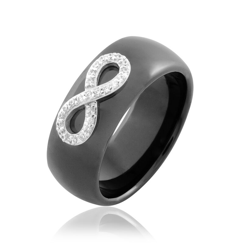 Bague Odaya Argent Blanc Céramique Et Oxyde De Zirconium - Spannringe Damen | OROVIVO