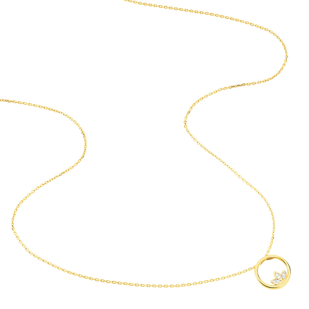 Collier Or Jaune Helia Cercle Diamants - Spannringe Damen | OROVIVO