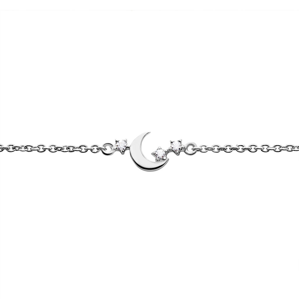 Damen Armband Silber 925 Zirkonia Mond Madina 2,00mm - Armbänder mit Anhänger Damen | OROVIVO