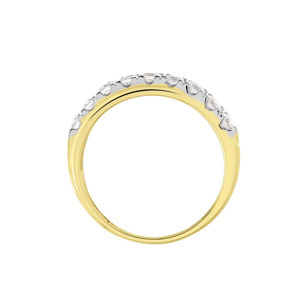 Damen Ring Gold 375 (9 Karat) Zirkonia Wei&szlig;