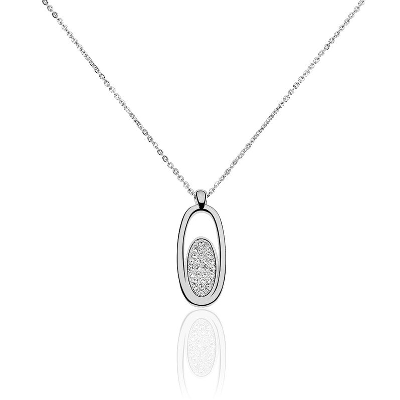 Collier Maryska Acier Blanc Strass - Spannringe Damen | OROVIVO
