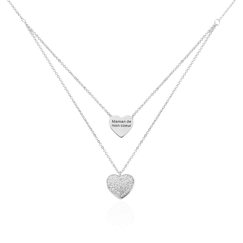 Collier Argent Rhodie Amarita Double Cha - Spannringe Damen | OROVIVO