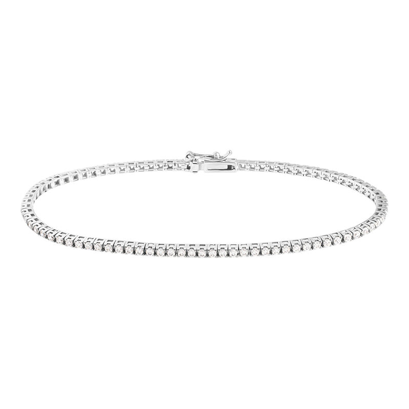 Bracciale Tennis Claire Oro Bianco Cubic Zirconia - Spannringe Damen | OROVIVO