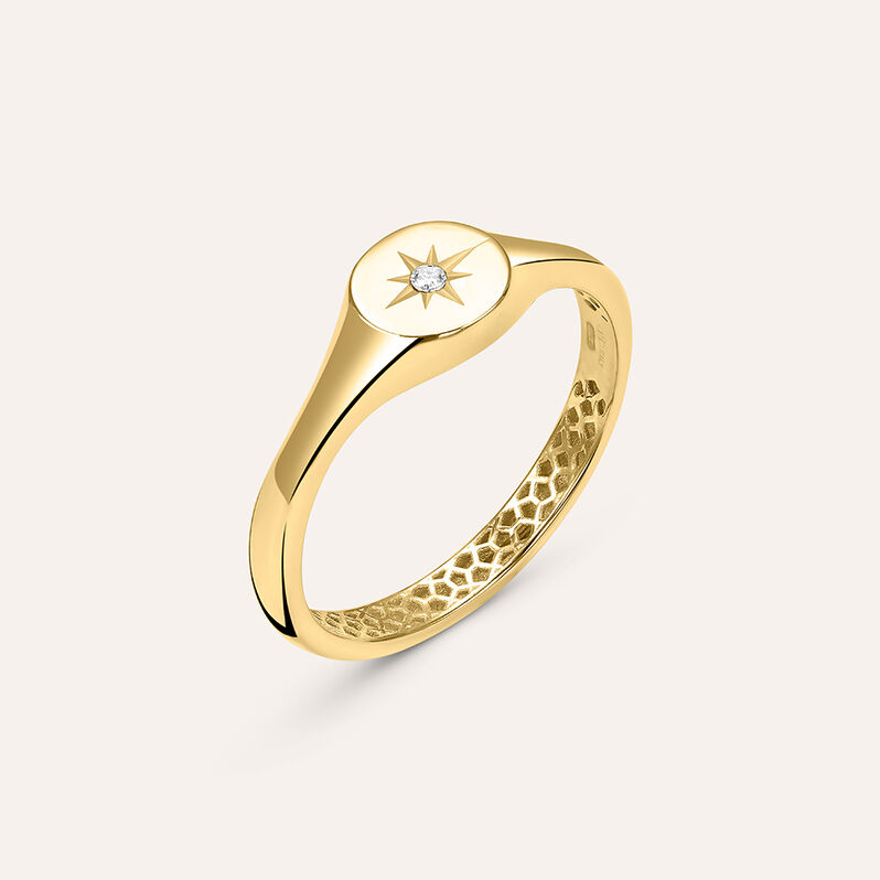 Anello Chevalier Beverly Oro Giallo Cubic Zirconia - Spannringe Damen | OROVIVO