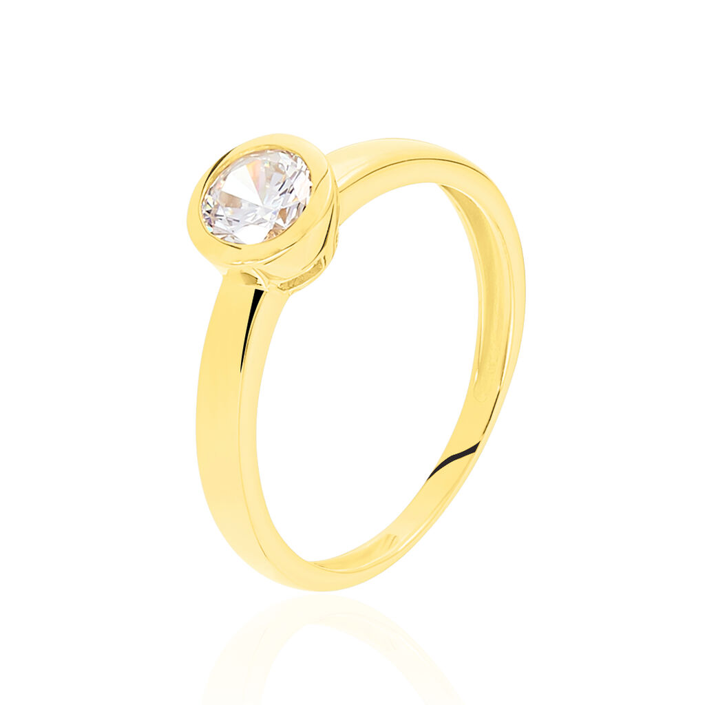 ZARGE Damen Ring Gold 375 (9 Karat) Zirkonia Weiß 0,940 ct B 19 mm, Ring mit Stein